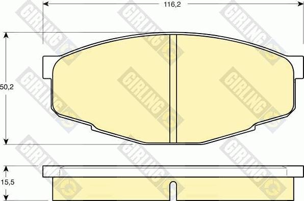 Girling 6102939 - Гальмівні колодки, дискові гальма avtolavka.club