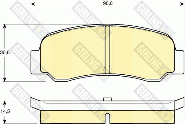 Girling 6102099 - Гальмівні колодки, дискові гальма avtolavka.club