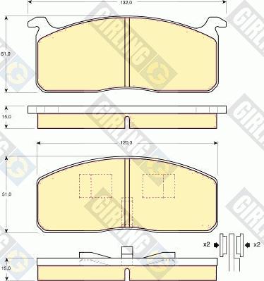 Girling 6102339 - Гальмівні колодки, дискові гальма avtolavka.club