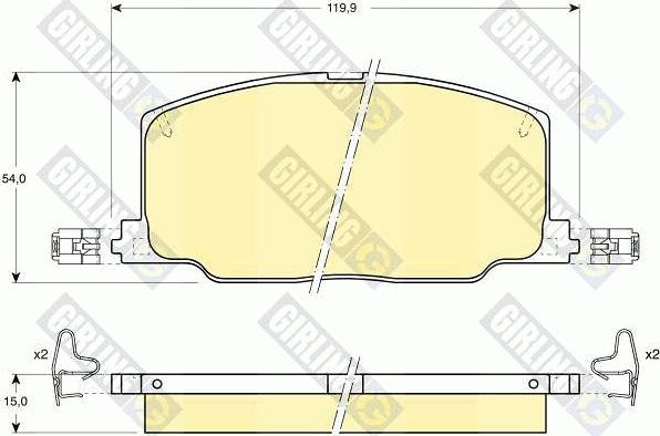 Girling 6107989 - Гальмівні колодки, дискові гальма avtolavka.club