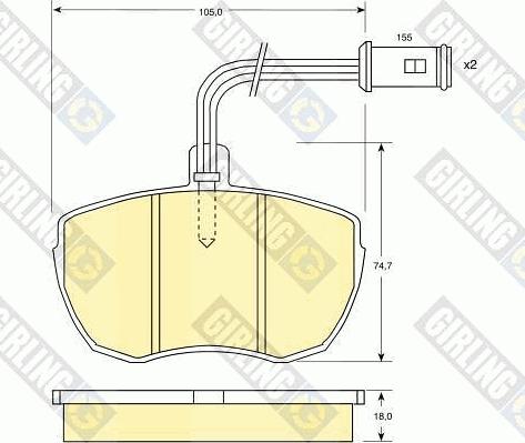 Girling 6107596 - Гальмівні колодки, дискові гальма avtolavka.club