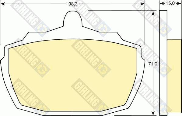 Girling 6107526 - Гальмівні колодки, дискові гальма avtolavka.club