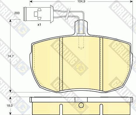 Girling 6107896 - Гальмівні колодки, дискові гальма avtolavka.club