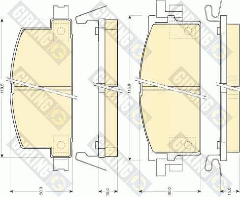 Girling 6107809 - Гальмівні колодки, дискові гальма avtolavka.club