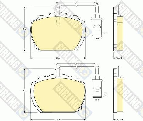 Girling 6107836 - Гальмівні колодки, дискові гальма avtolavka.club