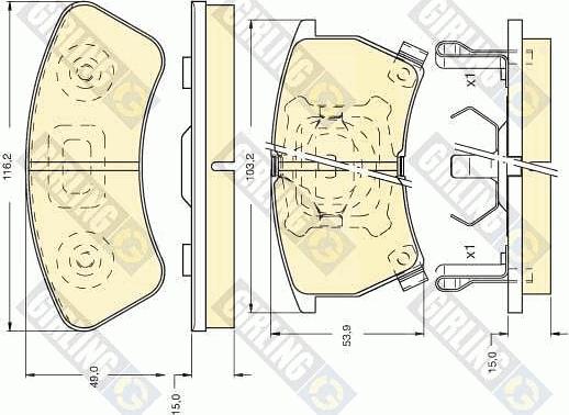 Girling 6107359 - Гальмівні колодки, дискові гальма avtolavka.club