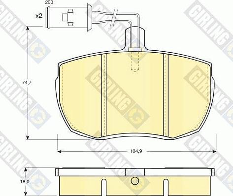 Girling 6107796 - Гальмівні колодки, дискові гальма avtolavka.club