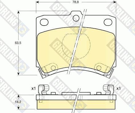 Girling 6107739 - Гальмівні колодки, дискові гальма avtolavka.club