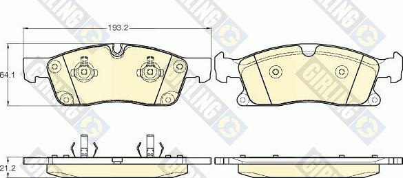 Girling 6119462 - Гальмівні колодки, дискові гальма avtolavka.club