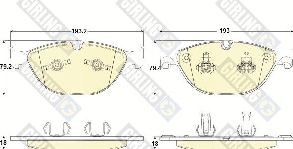 Girling 6119632 - Гальмівні колодки, дискові гальма avtolavka.club