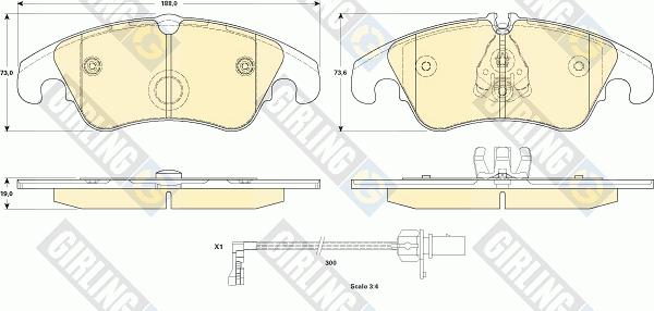 Girling 6119081 - Гальмівні колодки, дискові гальма avtolavka.club