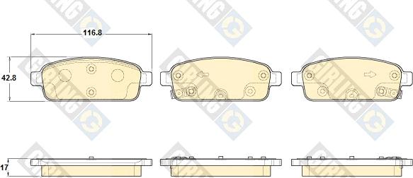 Girling 6119272 - Гальмівні колодки, дискові гальма avtolavka.club