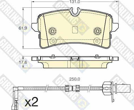 Girling 6119751 - Гальмівні колодки, дискові гальма avtolavka.club