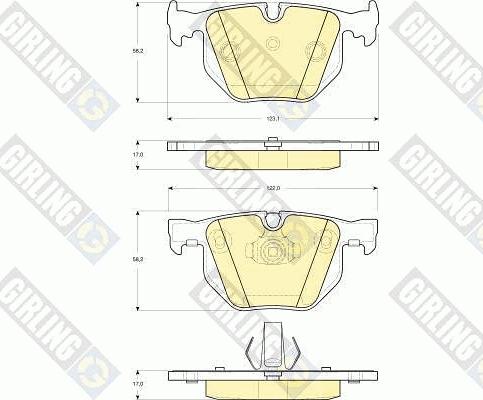 Girling 6114992 - Гальмівні колодки, дискові гальма avtolavka.club