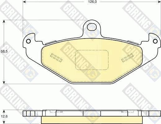 Girling 6114949 - Гальмівні колодки, дискові гальма avtolavka.club