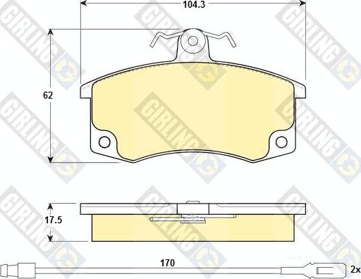 Girling 6114461 - Гальмівні колодки, дискові гальма avtolavka.club