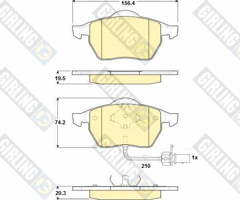 Girling 6114402 - Гальмівні колодки, дискові гальма avtolavka.club