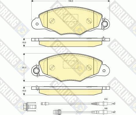 Girling 6114104 - Гальмівні колодки, дискові гальма avtolavka.club