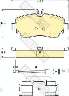 Girling 6114801 - Гальмівні колодки, дискові гальма avtolavka.club