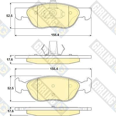 Girling 6114872 - Гальмівні колодки, дискові гальма avtolavka.club