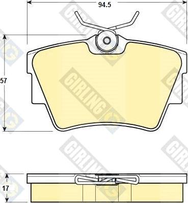 Girling 6114791 - Гальмівні колодки, дискові гальма avtolavka.club