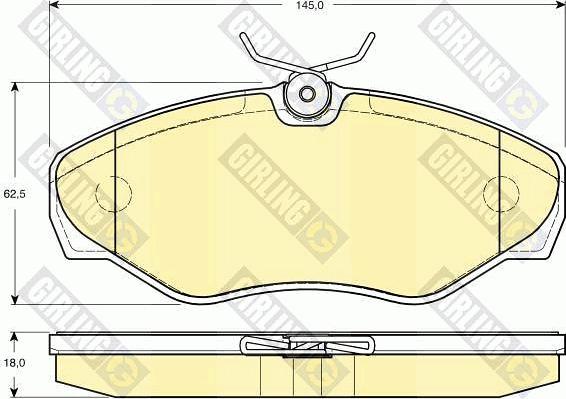 Girling 6114781 - Гальмівні колодки, дискові гальма avtolavka.club