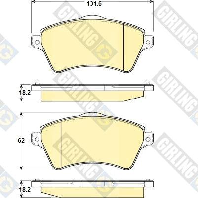 Girling 6114731 - Гальмівні колодки, дискові гальма avtolavka.club