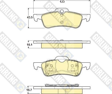 Girling 6114772 - Гальмівні колодки, дискові гальма avtolavka.club