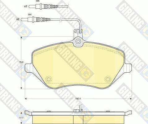 Girling 6115951 - Гальмівні колодки, дискові гальма avtolavka.club