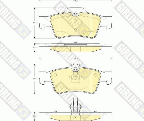 Girling 6115462 - Гальмівні колодки, дискові гальма avtolavka.club