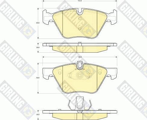 Girling 6115592 - Гальмівні колодки, дискові гальма avtolavka.club