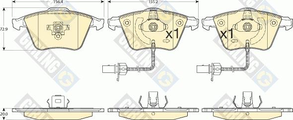 Girling 6115542 - Гальмівні колодки, дискові гальма avtolavka.club