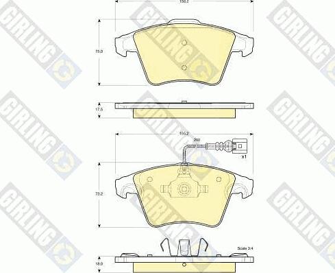 Girling 6115562 - Гальмівні колодки, дискові гальма avtolavka.club