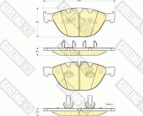 Girling 6115582 - Гальмівні колодки, дискові гальма avtolavka.club