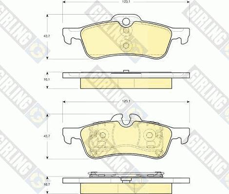 Girling 6115612 - Гальмівні колодки, дискові гальма avtolavka.club