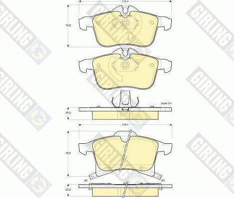 Girling 6115622 - Гальмівні колодки, дискові гальма avtolavka.club