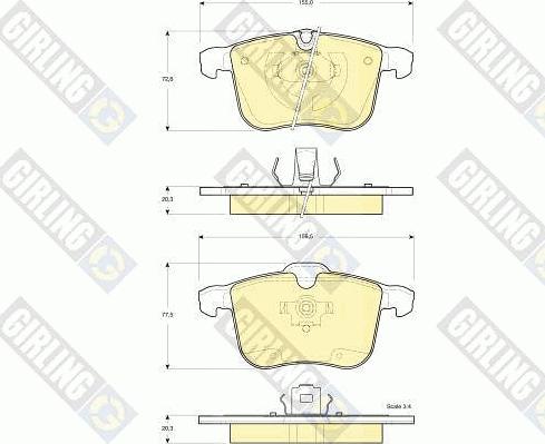 Girling 6115672 - Гальмівні колодки, дискові гальма avtolavka.club