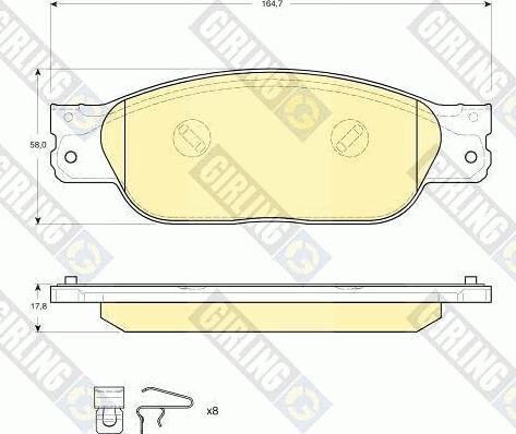 Girling 6115109 - Гальмівні колодки, дискові гальма avtolavka.club