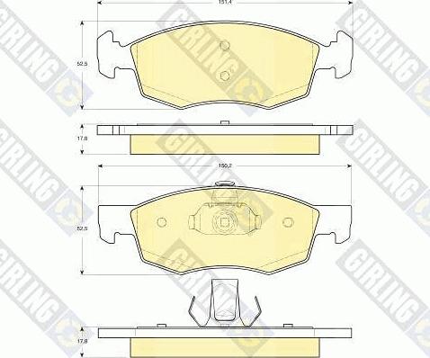 Girling 6115882 - Гальмівні колодки, дискові гальма avtolavka.club