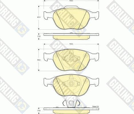 Girling 6115322 - Гальмівні колодки, дискові гальма avtolavka.club