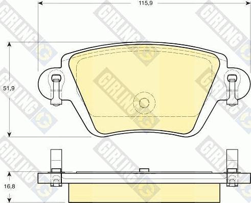 Girling 6115254 - Гальмівні колодки, дискові гальма avtolavka.club