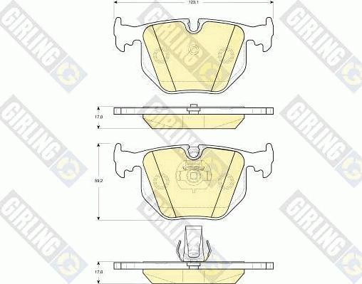 Girling 6115272 - Гальмівні колодки, дискові гальма avtolavka.club