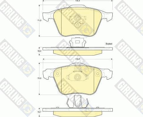 Girling 6115762 - Гальмівні колодки, дискові гальма avtolavka.club