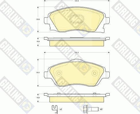 Girling 6115701 - Гальмівні колодки, дискові гальма avtolavka.club