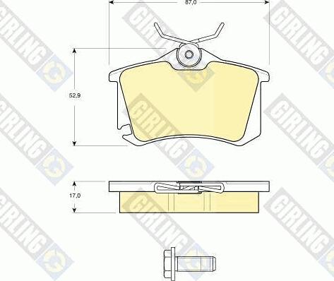 Girling 6115781 - Гальмівні колодки, дискові гальма avtolavka.club