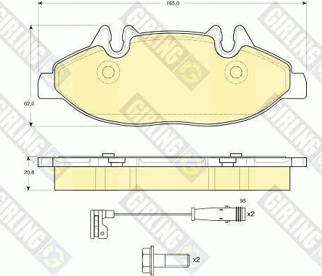 Girling 6116004 - Гальмівні колодки, дискові гальма avtolavka.club