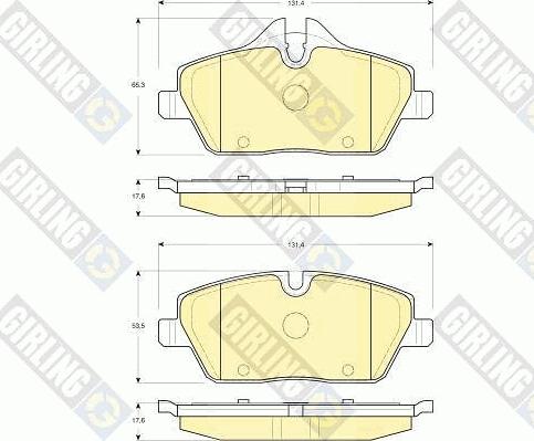 Girling 6116111 - Гальмівні колодки, дискові гальма avtolavka.club