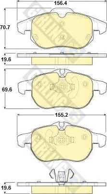 Girling 6116132 - Гальмівні колодки, дискові гальма avtolavka.club