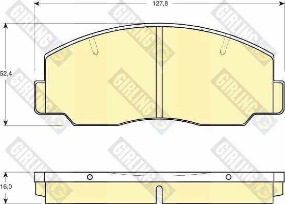 Girling 6110969 - Гальмівні колодки, дискові гальма avtolavka.club