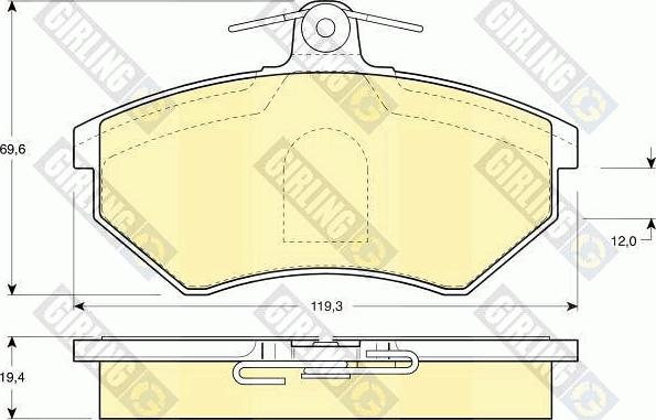 Girling 6110441 - Гальмівні колодки, дискові гальма avtolavka.club